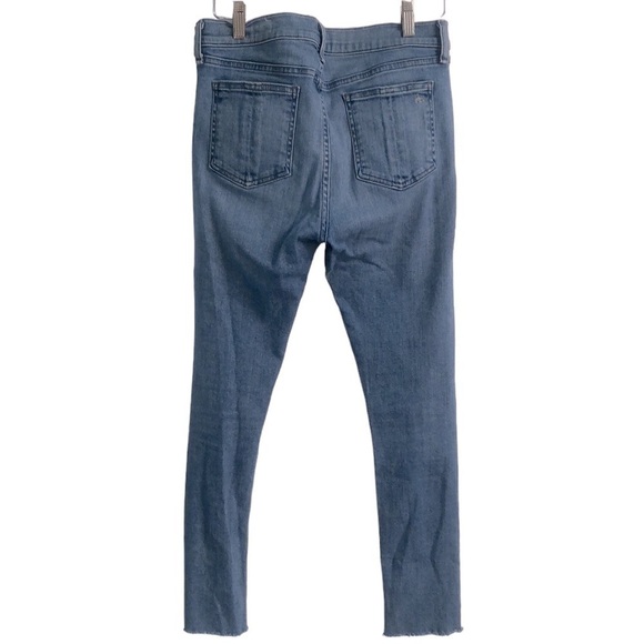 Rag & Bone Mid Rise Distressed Skinny Ankle Raw Hem Jean Size 29 - Picture 3 of 13